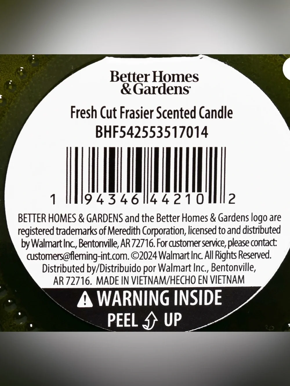 Better Homes & Gardens Glass Fresh Cut Frasier Candle Pumpkin Design 5oz